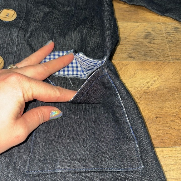 Handmade Denim Hooded Jacket - Picture 3 of 7